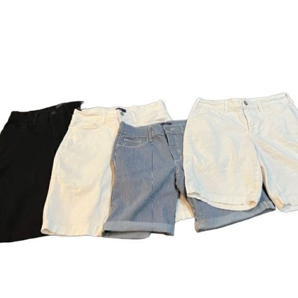 Not Your Daughters Jeans 4 Pair NYDJ Bermuda  Walking Shorts Size 0 Petite
